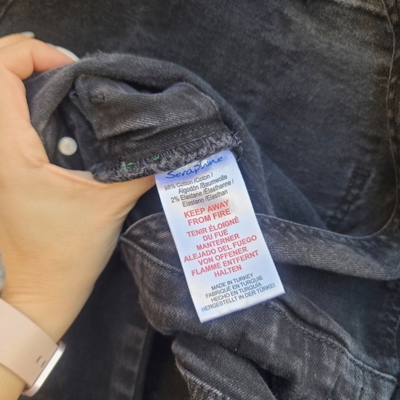 Seraphine Maternity Overalls Black Denim size 10 - Picture 10 of 10